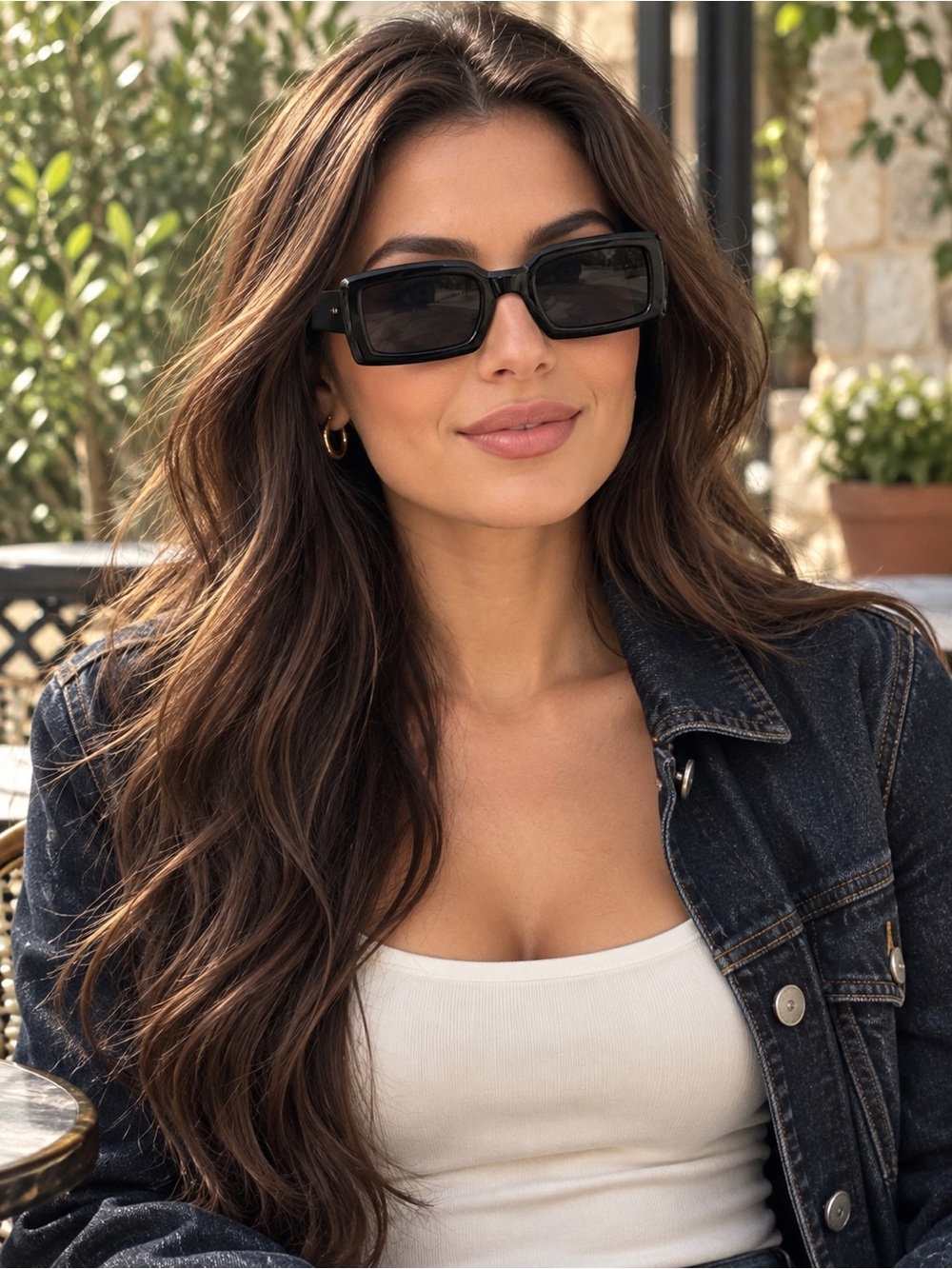 Black Rectangular Sunglasses - Fashion Eyewear